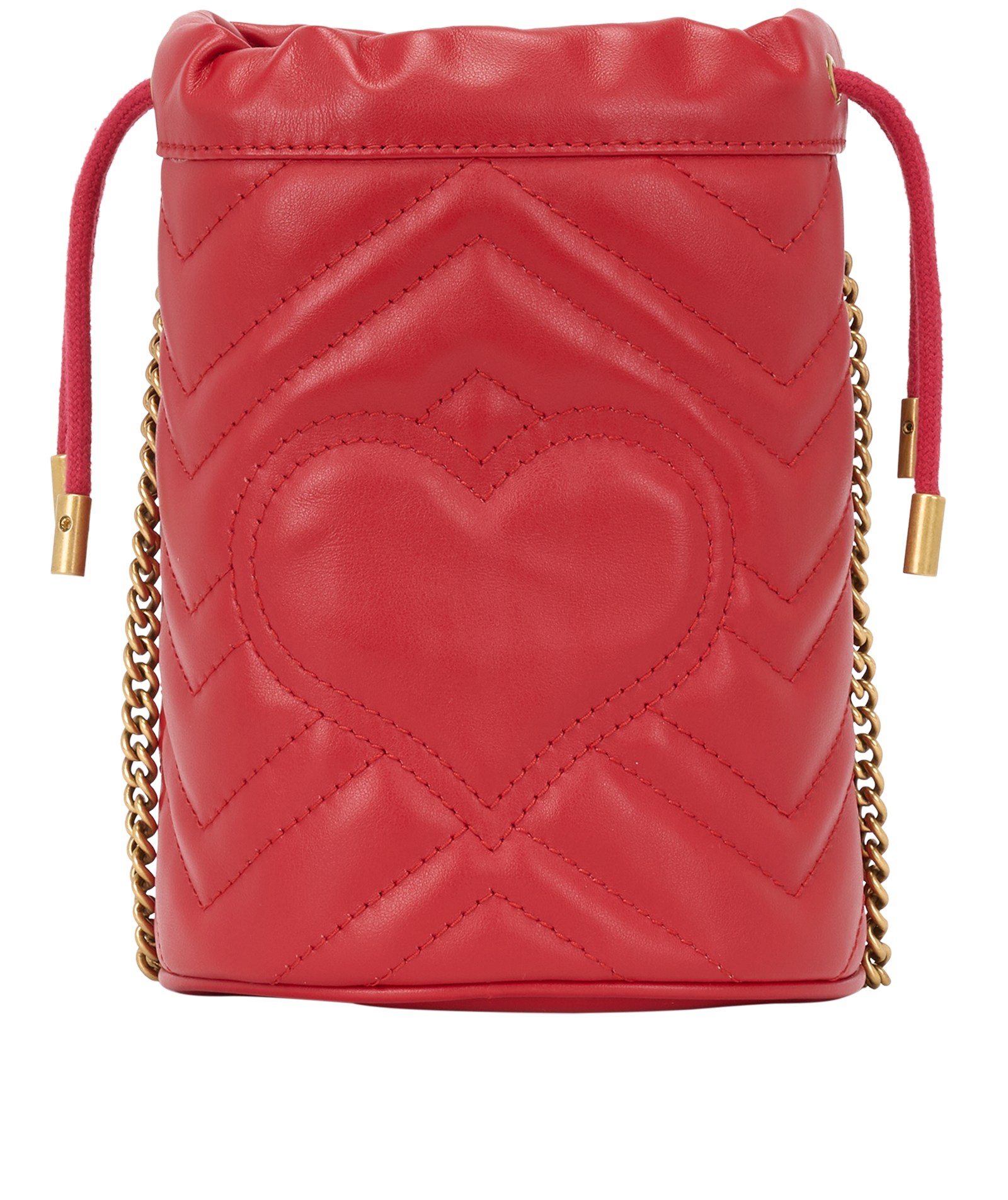Marmont Bucket Bag, &pound;490, Handbags, Red, Leather, Back view